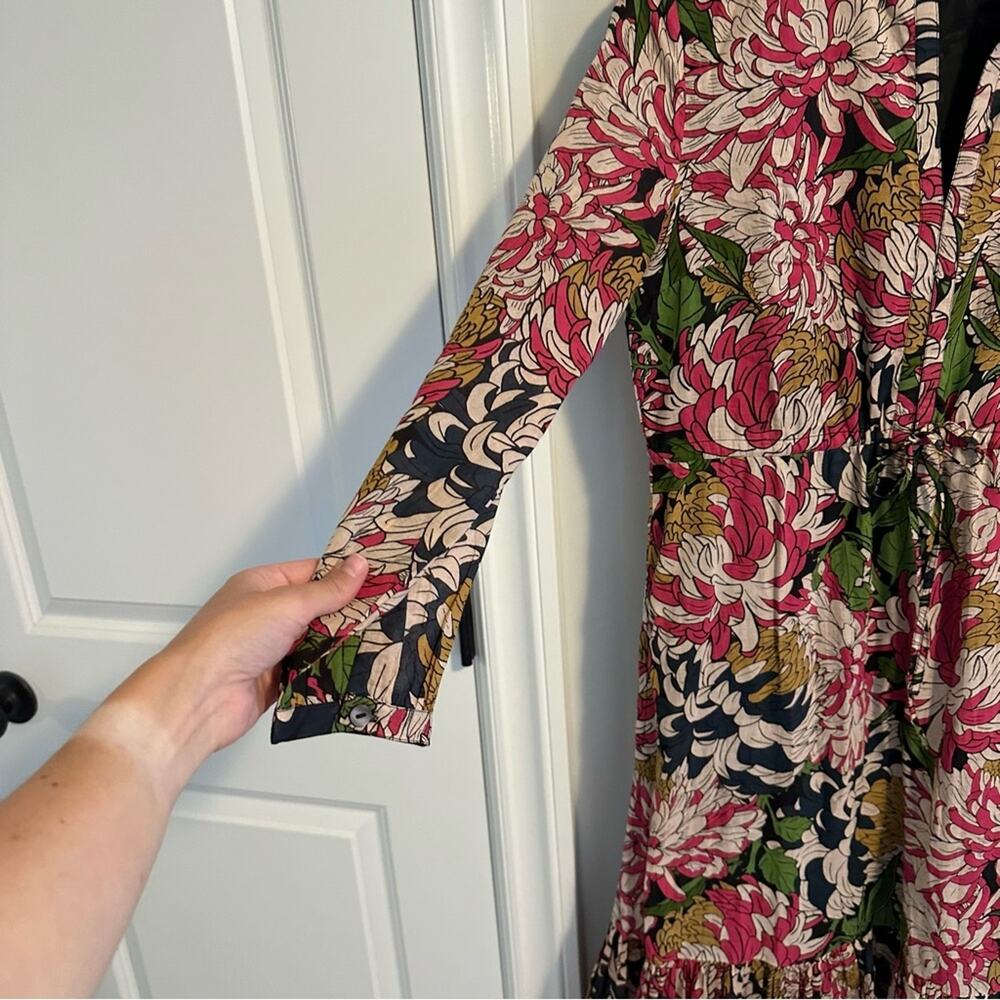 Tuckernuck Olivia James The Label Navy Pink Floral Cotton Maxi Dress XS - Picture 12 of 13